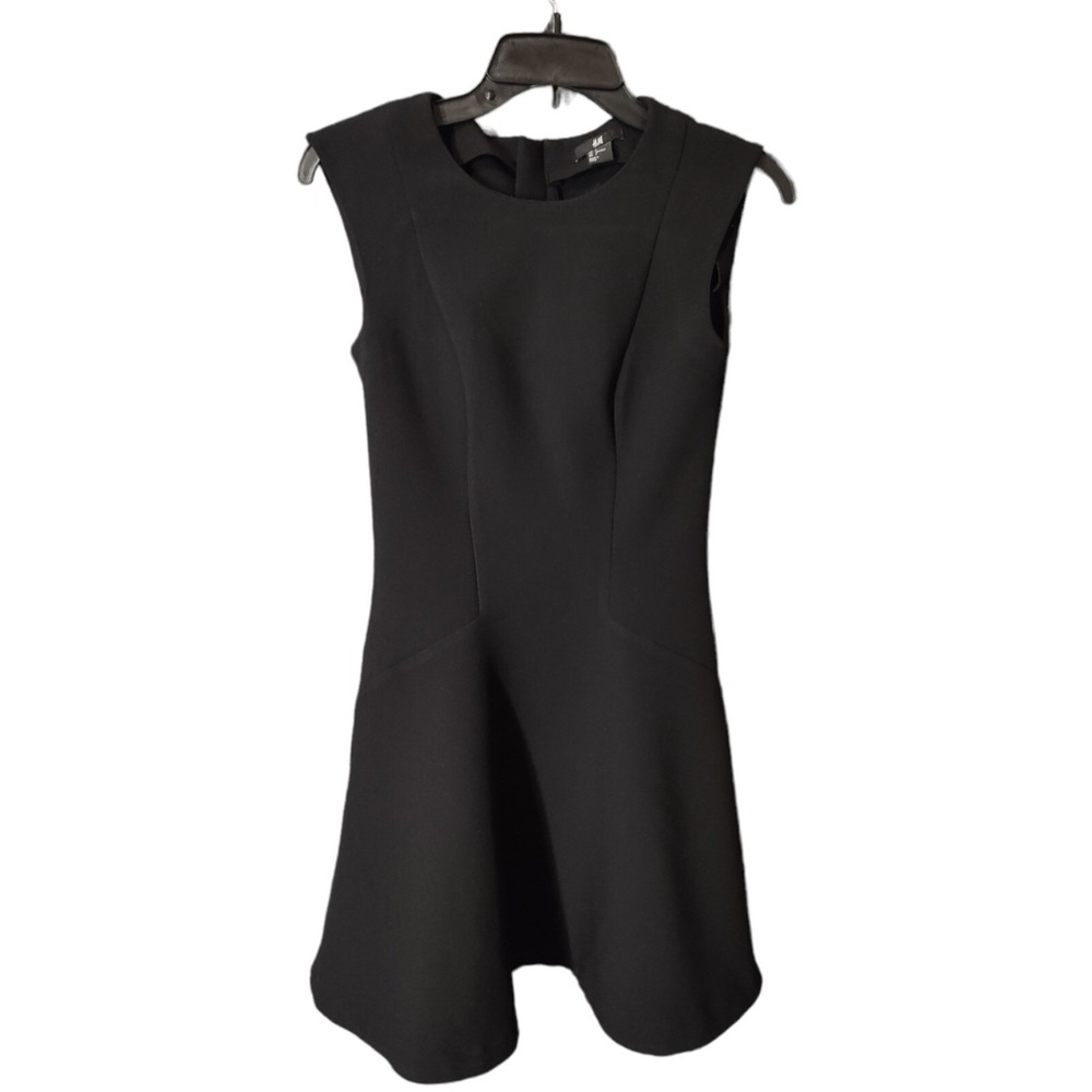 H&M‎ Dress Women's 4 Little Black Dress LBD Edgy Goth Core Black Sleeveless Mini